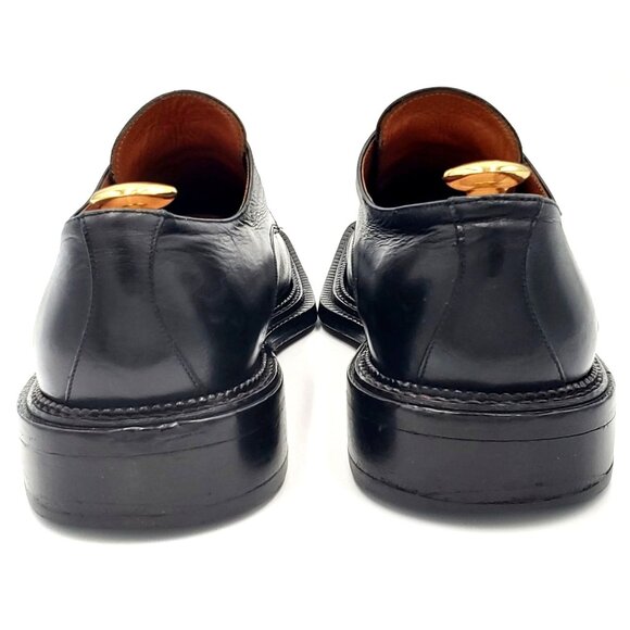 Vintage Valentino Garavani Olivier Italy Dress Shoes Oxfords Black Leather 10.5 - Picture 6 of 14